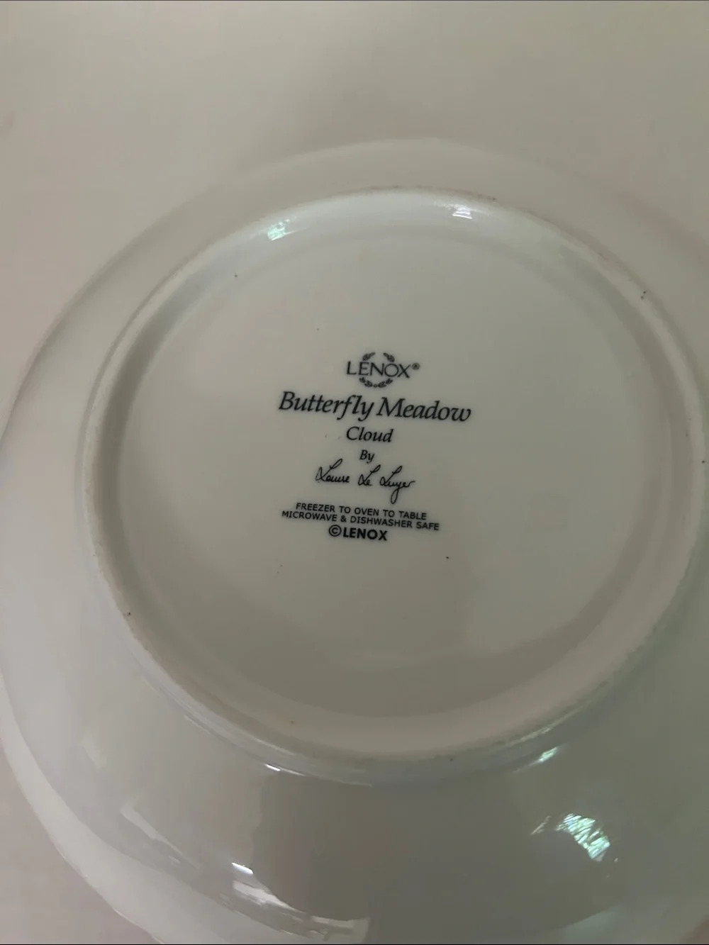 Vintage Lenox White Ceramic Serving Bowl - Butterfly Meadow Cloud Replacement